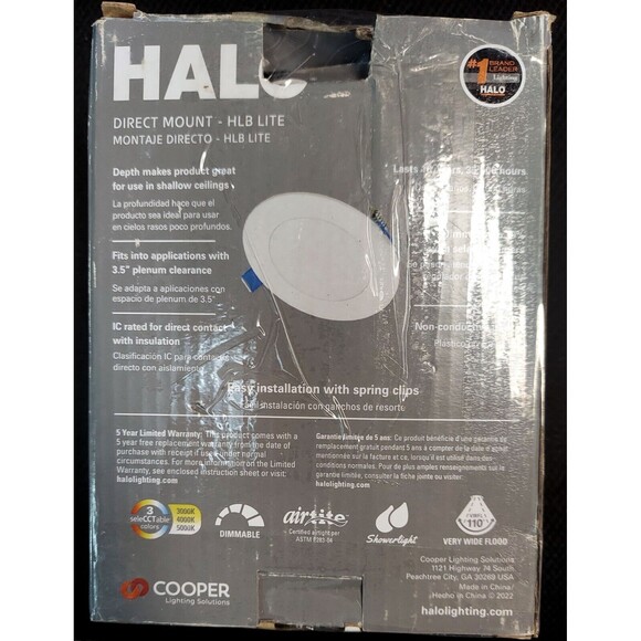 HALO 4 in. Ultra Thin LED Downlight, Color Changing, No Housing Needed *Tested - Picture 6 of 7